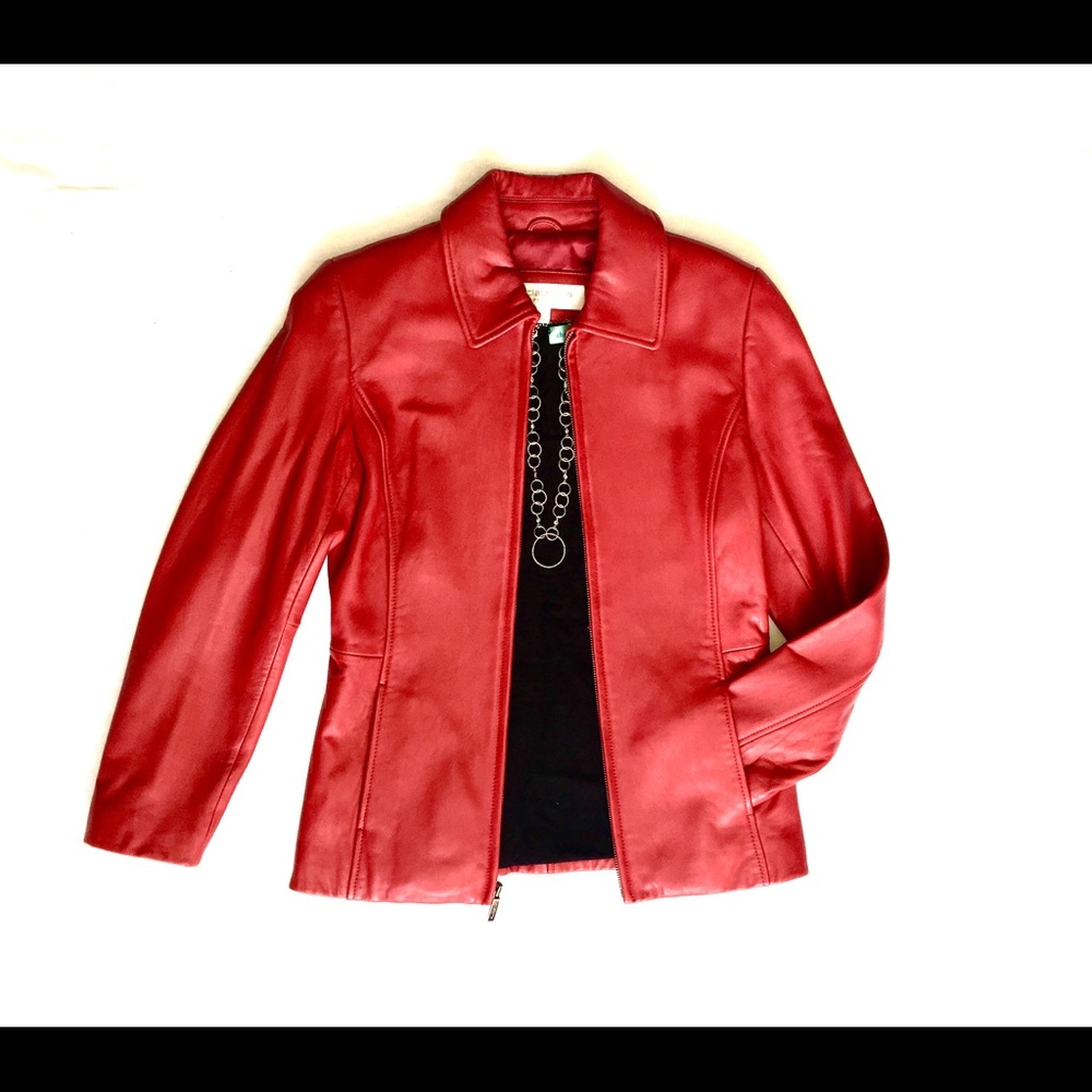 🔥Red Leather Jacket🔥